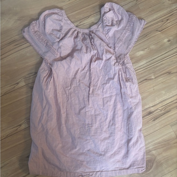 Old Navy Flutter Sleeve Pink Mini Dress 100% Cotton - Picture 2 of 8